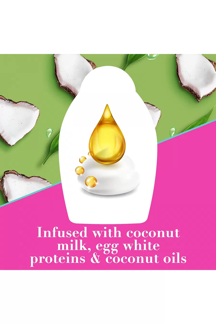 حاوی شیر نارگیل روغن نارگیل پروتئین سفیده تخم مرغ تقویت کننده ریشه مو بدون سولفات تقویت و آبرسانی مو  او جی ایکس Ogx شامپو شیر نارگیل