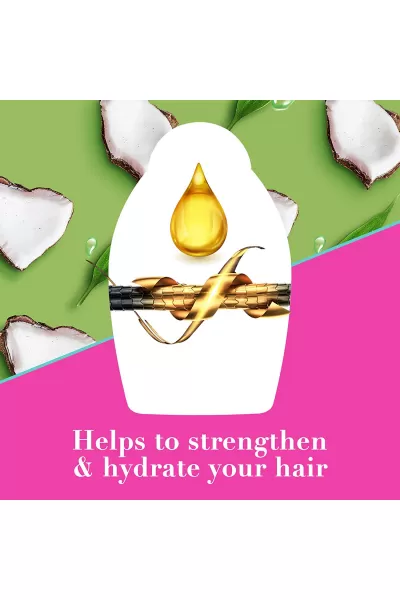 حاوی شیر نارگیل روغن نارگیل پروتئین سفیده تخم مرغ تقویت کننده ریشه مو بدون سولفات تقویت و آبرسانی مو  او جی ایکس Ogx شامپو شیر نارگیل