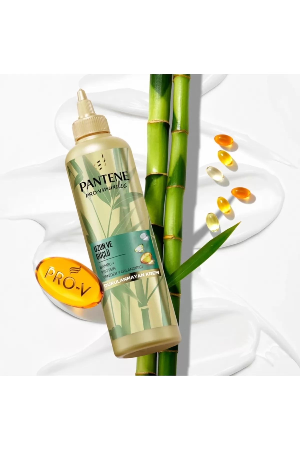 مناسب انواع مو تقویت کننده نرم کننده بدون نیاز به آبکشی پانتن Pantene کرم مو آبرسان بامبو + پروتئین