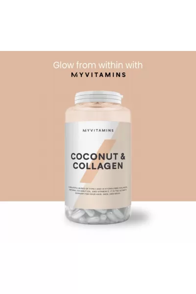 حاوی ویتامین C و کلاژن و روغن نارگیل ۶۰ عدد قرص مای ویتامین MYVITAMINS مکمل نارگیل و کلاژن