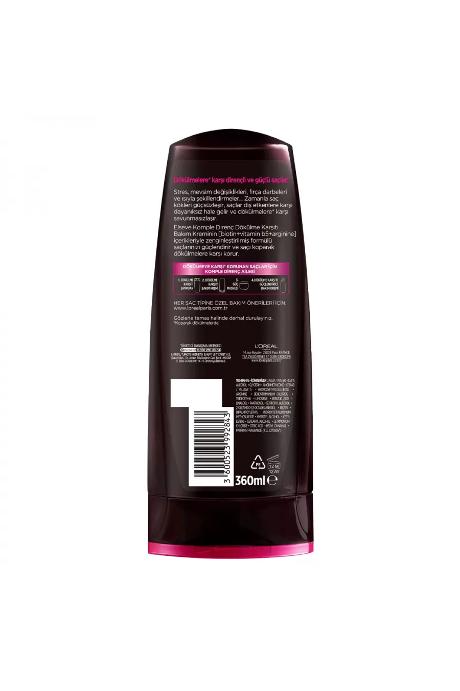 حاوی ویتامین B5  و بایوتن مناسب برای موهای آسیب دیده لورال پاریس L'Oreal Paris نرم کننده مو