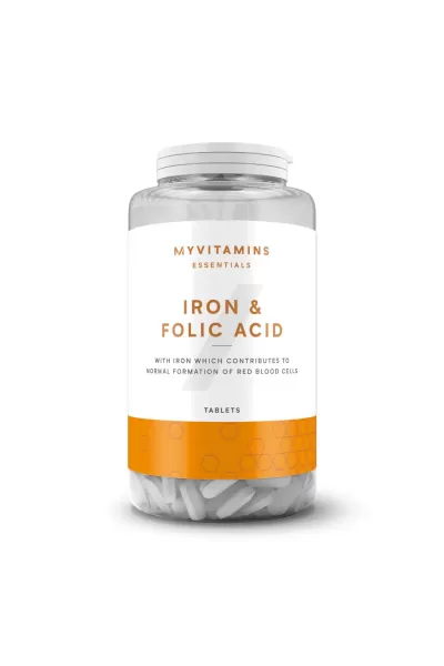 حاوی آهن،فولیک اسید،ویتامین C،ویتامین B2،ویتامین A مای ویتامین MYVITAMINS قرص آهن و فولیک اسید