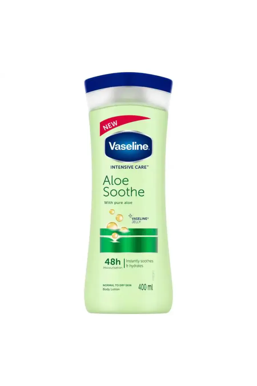 حاوی عصاره آلوورا آبرسانی و مرطوب کننده بدن بدون چربی و جذب سریع وازلین Vaseline لوسیون آلوورا