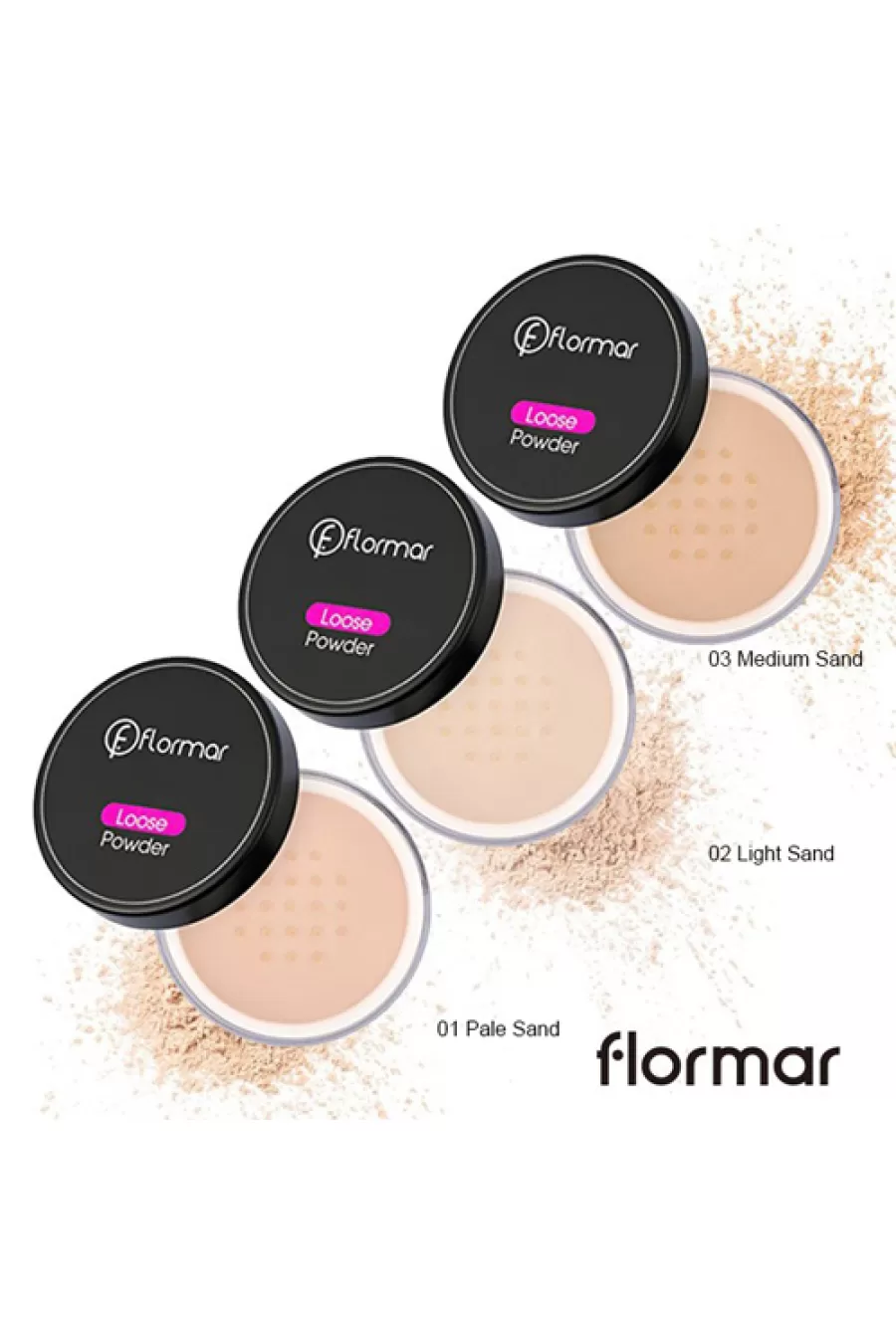 LOOSE POWDER 001 PALE SAND فلورمار Flormar پودر بیک 01 Pale Sand