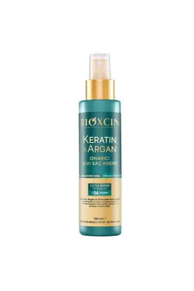 حاوی کراتین و آرگان  مناسب موهای کراتینه شده  مناسب انواع مو  مانع از ایجاد الکتریسیته ساکن  مانع از سابیدن مو به هم  مانع از خشکی مو  ترمیم کننده مو  مناسب موهای آسیب دیده  آبرسان مو  حفظ رطوبت طبیعی مو جلوگیری از شکنندگی مو بیوکسین BIOXCIN اسپری نرم کننده و ترمیم کننده مو حاوی کراتین و آرگان بیوکسین