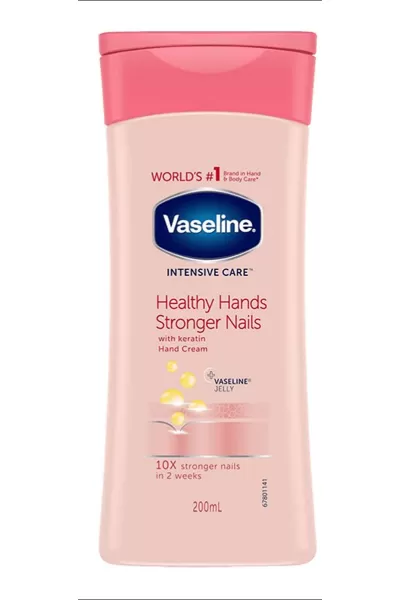 مستحکم کردن ناخن ها در عرض دو هفته مرطوب کننده قوی دست و ناخن حاوی کراتین وازلین Vaseline کرم دست و ناخن ۲۰۰ میل