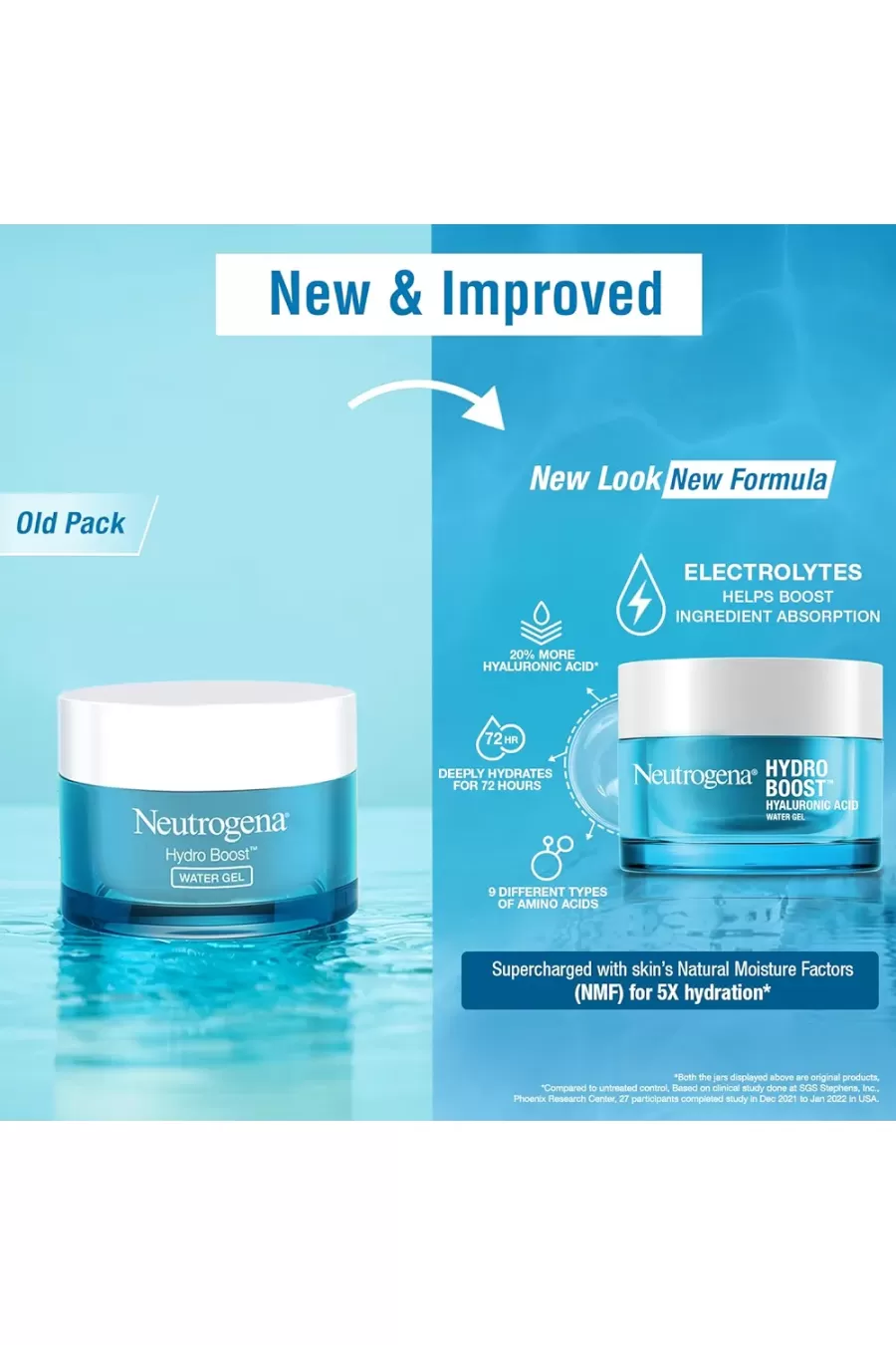 آبرسان قوی رفع خشکی و کم آبی پوست فاقد چربی قابل استفاده قبل از میکاپ نیتروژنا Neutrogena آبرسان واتر ژل مخصوص پوست چرب و مختلط