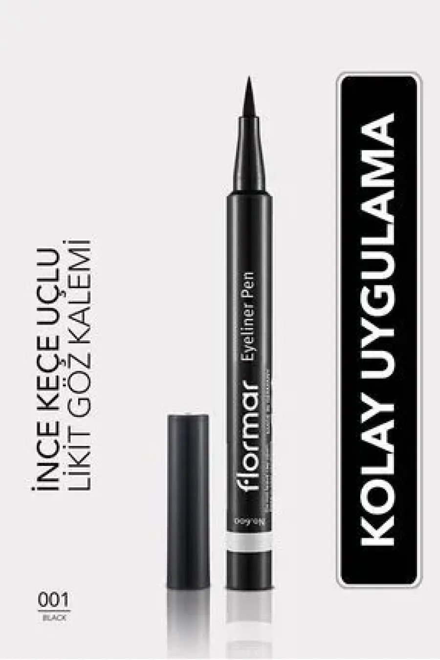 ماژیکی  دارای رنگدانه های غلیظ  دارای بافت نرم و سبک  دارای ماندگاری 12 ساعته  استفاده ی راحت  قابل شستشوی آسان  عدم ایجاد حساسیت فلورمار Flormar خط چشم ماژیکی Eyeliner Pen Black