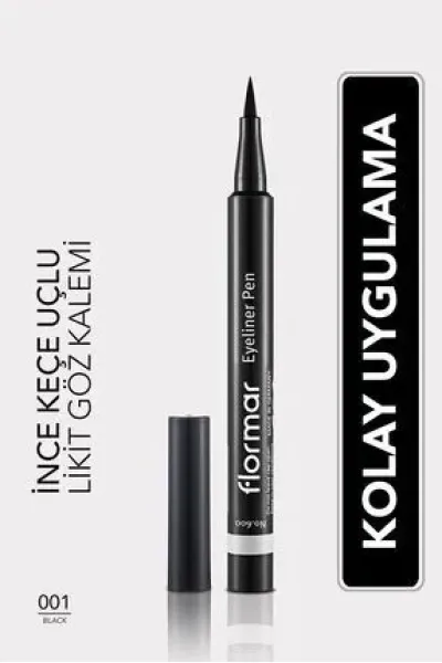 ماژیکی  دارای رنگدانه های غلیظ  دارای بافت نرم و سبک  دارای ماندگاری 12 ساعته  استفاده ی راحت  قابل شستشوی آسان  عدم ایجاد حساسیت فلورمار Flormar خط چشم ماژیکی Eyeliner Pen Black