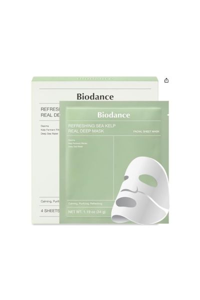 برای پوست چرب و مستعد جوش عمل می‌کند. این محصول با ترکیب جلبک دریایی و آب عمیق دریا  ۵ برابر قوی‌تر از سیکا عمل می‌کند تا التهاب  قرمزی و چربی اضافی را از بین ببرد. بافت هیدروژل آن مثل یک مغناطیس چربی عمل کرده و تعادل آب و روغن پوست را تنظیم می‌کند بایودنس Biodance ماسک جلبک سبز  تسکین‌دهنده ضدجوش ۴عددی Refreshing Sea Kelp Real Deep Mask