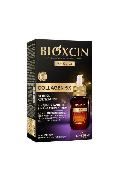 کاهش چین و چروک افزایش استحکام پوست بهبود بافت پوست آبرسانی عمیق تحریک تولید کلاژن حاوی آنتی‌اکسیدان مناسب برای انواع پوست جذب سریع فاقد پارابن تأثیر قابل مشاهده از اولین استفاده بیوکسین BIOXCIN سرم سفت کننده ضد چروک حاوی کلاژن 5% COLLAGEN 5%