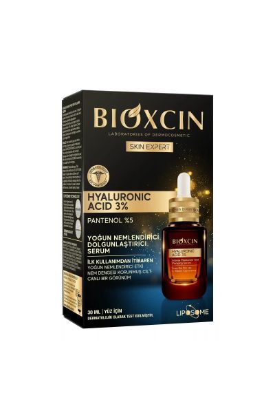 آبرسان  حجم دهنده  ترمیم کننده و تسکین دهنده حاوی هیالورونیک اسید با غلظت 3% و پانتنول 5% کمک به ترمیم سد دفاعی پوست و حفظ رطوبت دارای بافت سبک و زود جذب با عملکرد سریع بیوکسین BIOXCIN سرم هیالورونیک اسید 3% HYALURONIC ACID 3% INTENSE MOISTURIZING SERUM