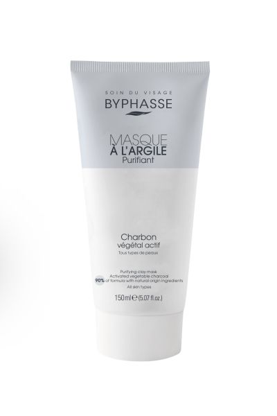 حاوی خاک رس کائولن و زغال فعال گیاهی لایه بردار پوست کاهش ترشح چربی پوست تمیز کننده آلودگی های پوست پاک کننده منافذ و جوش های سر سیاه پاک کننده منافذ پوست رفع جوش های سرسیاه افزایش طراوت و شادابی پوست مرطوب کننده پوست فرمولاسیون 90 درصد ارگانیک مناسب انواع پوست بایفاس BYPHASSE ماسک تصفیه کننده خاک رس و زغال فعال yphasse مدل Purifying Clay Mask