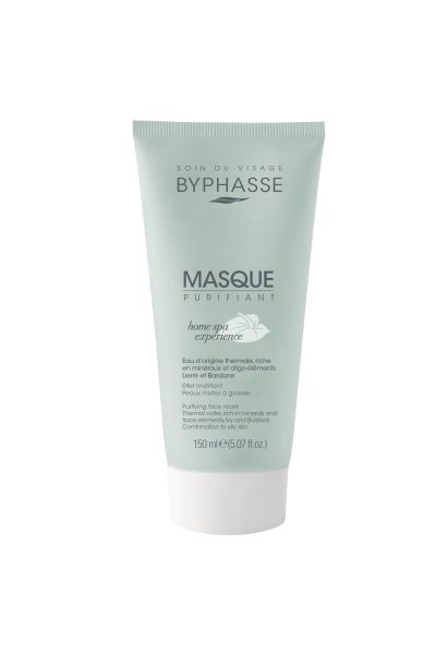 تصفیه کننده پوست کاهش جوش و آکنه رطوبت رسانی پوست رفع تیرگی های پوستی مانع از تجمع چربی در منافذ حاوی عصاره پیچک و بیدمشک بایفاس BYPHASSE ماسک صورت پوست چرب Purifying Facial Mask