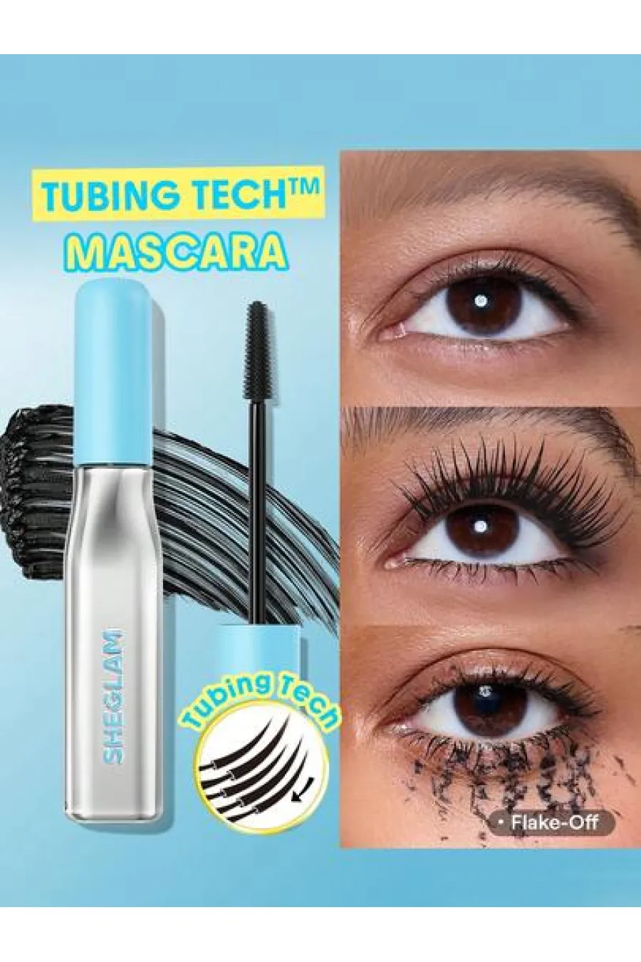 ریمل حجم‌ دهنده شیگلم Infinite Tubing با فناوری پاک شدن آسان افزایش طول و حجم مژه‌ ها بدون چسبندگی  گلوله شدن یا ریزش تغذیه و تقویت مژه‌ ها با ترکیبات حاوی کلاژن و پپتید برس مخروطی و دقیق برای جداسازی و پوشش یکنواخت حتی برای مژه‌ های کناری پاک شدن سریع و شیگلم SHEGLAM ریمل حجم دهنده مژه Infinite Tubing