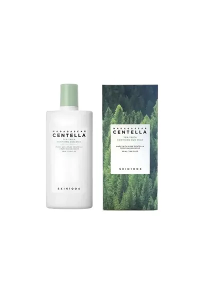 SPF مناسب برای محافظت روزانه در برابر UVA/UVB بافت سبک و بدون چربی (Oil Free) کنترل ترشح سبوم و کاهش برق پوست کاهش تحریکات پوستی و مناسب برای پوست‌های مستعد جوش بدون ایجاد انسداد منافذ فاقد الکل  پارابن و رایحه مصنوعی سنتلا CENTELLA ضد آفتاب چای سبز مخصوص پوست چرب Tea Trica Soothing Sun Milk