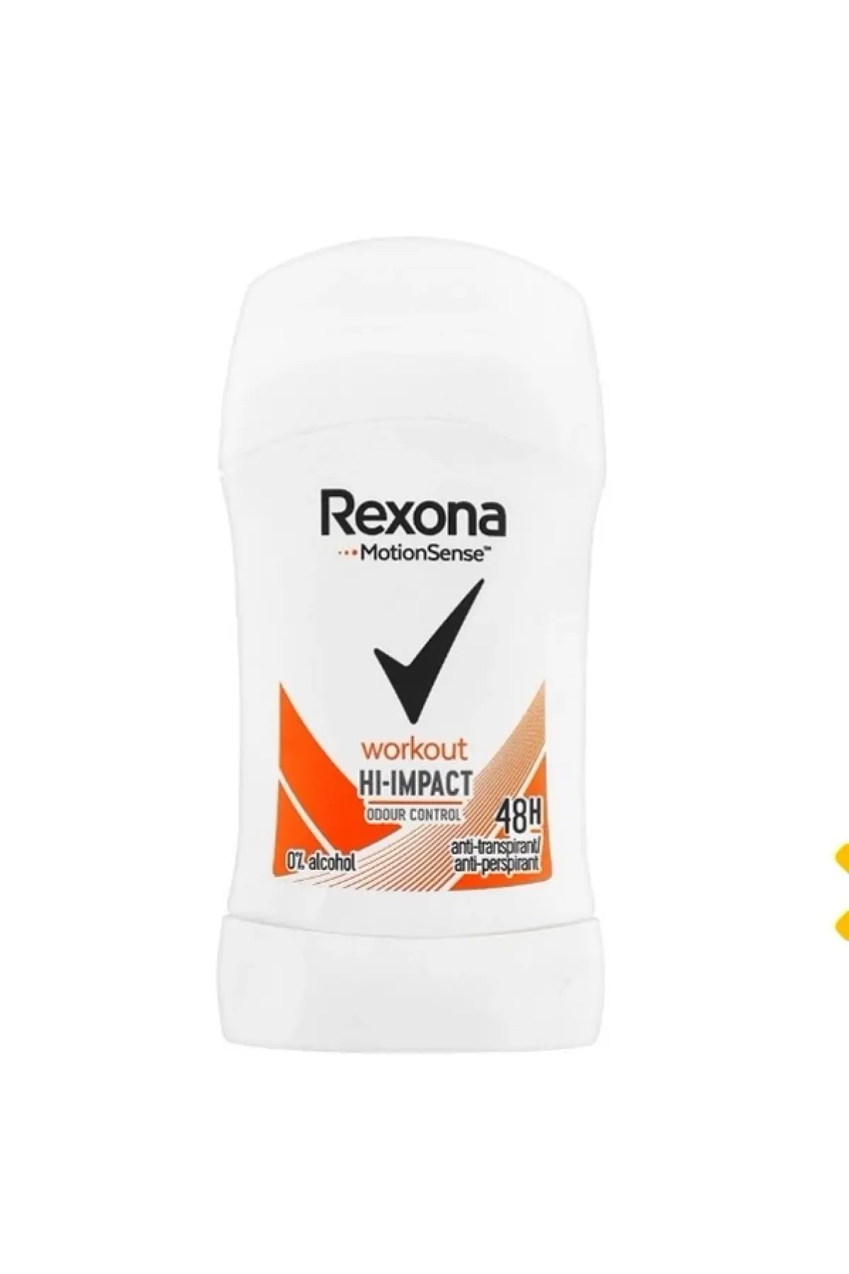 بدون ایجاد لکه های زرد و سفید روی لباس ضد عرق 48 ساعته و سازگار با انواع پوست رکسونا Rexona استیک ضد تعریق زنانه workout hi impact