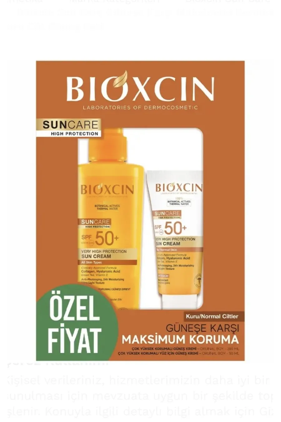 ضدآفتاب قدرتمند با spf50  محافظت کننده در برابر اشعه های UVA و UVB و اثرات مضر آفتاب  مرطوب کننده قدرتمند پوست  مقاومت بالا در برابر آب و تعریق زیاد  دارای فرمولاسیون پیشرفته و مفید برای پوست از جمله آب چشمه های طبیعی کلاژن زینک هیالورونیک اسید و چای سبز بیوکسین BIOXCIN ست ضد آفتاب بیوکسین (اسپری و کرم)مناسب پوست چرب با spf50 حجم 200 میل و 50 میل set (spray and cream)