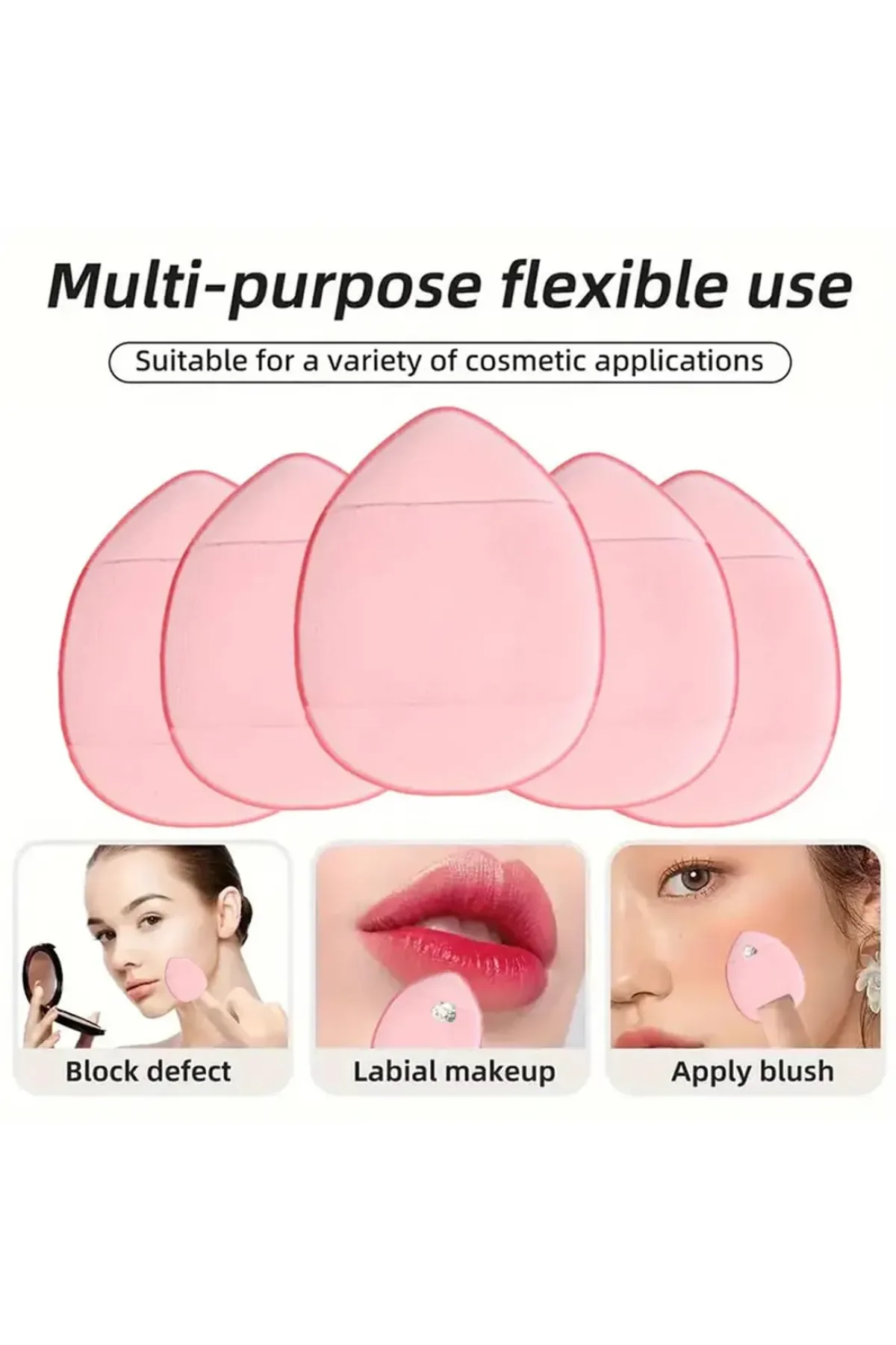 قابل استفاده ب صورت خیس و خشک بیوتی Beauty پک‌ ۱۲ عددی بلندر انگشتی Mini finger puff