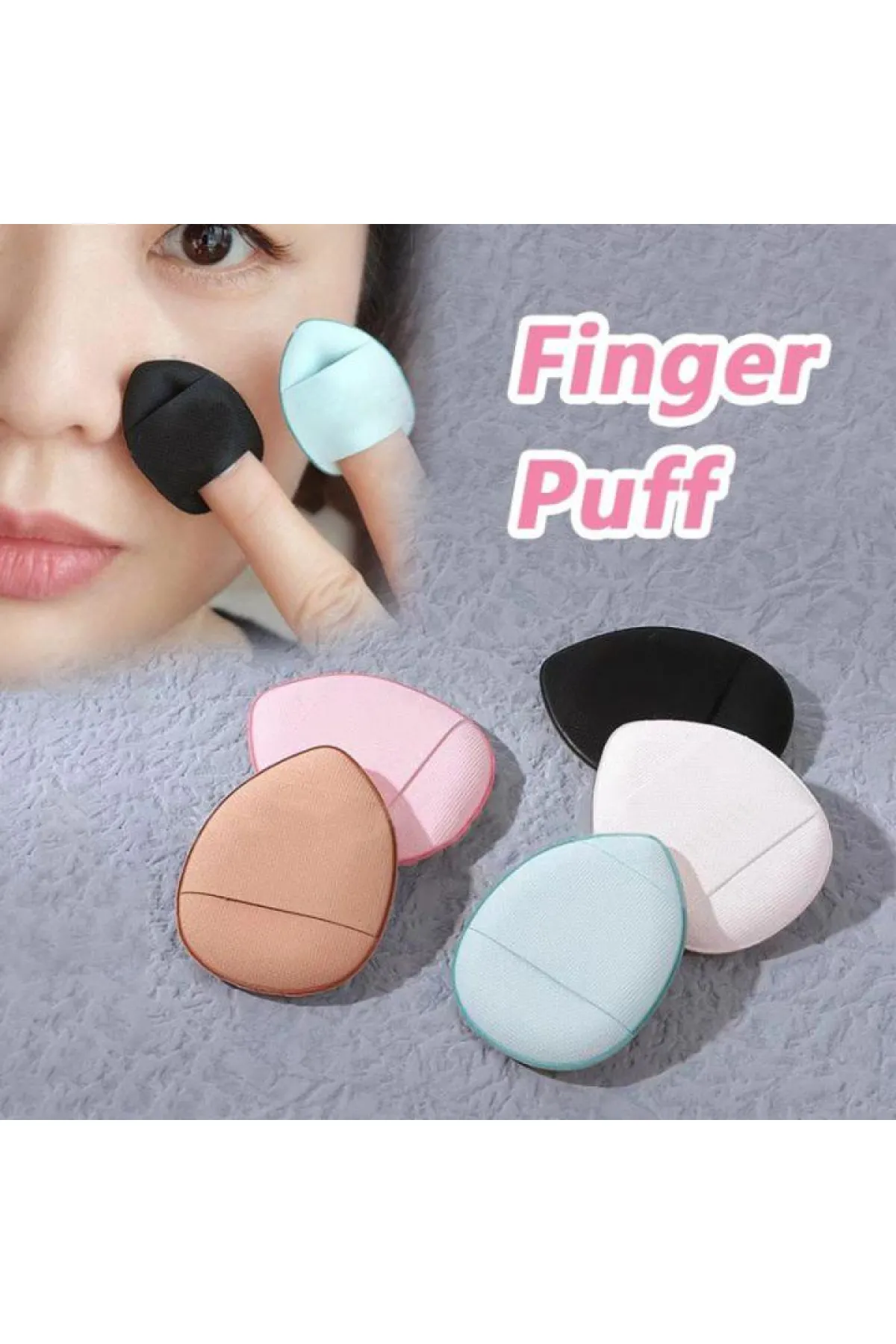 قابل استفاده ب صورت خیس و خشک بیوتی Beauty پک‌ ۱۲ عددی بلندر انگشتی Mini finger puff