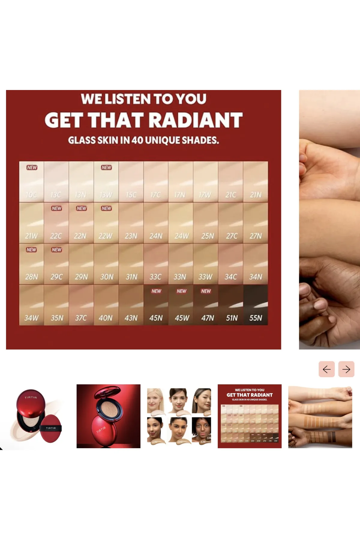 پوشش دهی بالا و ماندگاری طولانی فرمولاسیون سبک و قابل تنفس دارای SPF 40 PA++ حاوی عصاره های گیاهی مقاومت در برابر تعریق و انتقال عرضه در رنگهای متنوع پوششدهی عیوب پوست بخشش درخشش طبیعی به پوست استفاده آسان و سریع ماندگاری تا 72 ساعت مناسب برای انواع پوست تیرتیر TIRTIR کوشن فول سایز 24N  MASK FIT RED CUSHION