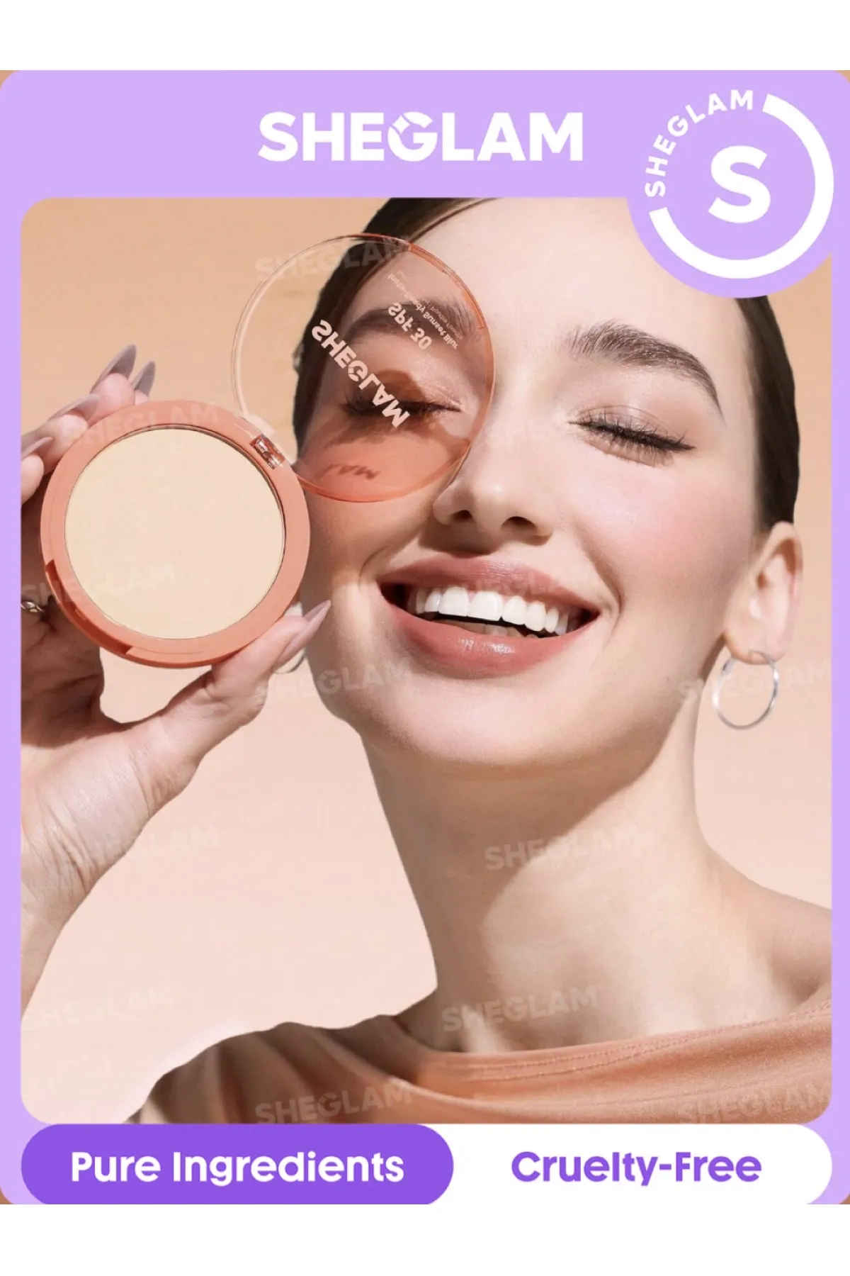 پودر فیکس فشرده شیگلم دارای SPF30 با فینیش مات و طبیعی تثبیت کننده آرایش جهت جلوگیری از اکسید شدن و تغییر رنگ آرایش کنترل کننده چربی پوست  کاهش براقیت پوست در طول روز دارای عملکرد Blur Effect برای محو کردن ظاهر منافذ و ناهمواری‌ بافت پوست شیگلم SHEGLAM پودر فیکس فشرده حاوی spf30 Bisque