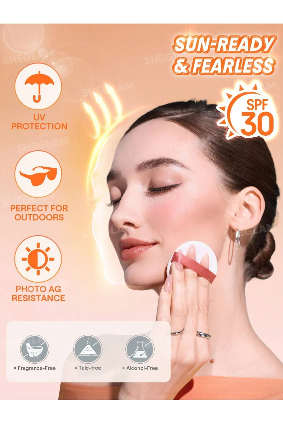 پودر فیکس فشرده شیگلم دارای SPF30 با فینیش مات و طبیعی تثبیت کننده آرایش جهت جلوگیری از اکسید شدن و تغییر رنگ آرایش کنترل کننده چربی پوست  کاهش براقیت پوست در طول روز دارای عملکرد Blur Effect برای محو کردن ظاهر منافذ و ناهمواری‌ بافت پوست شیگلم SHEGLAM پودر فیکس فشرده حاوی spf30 Bisque