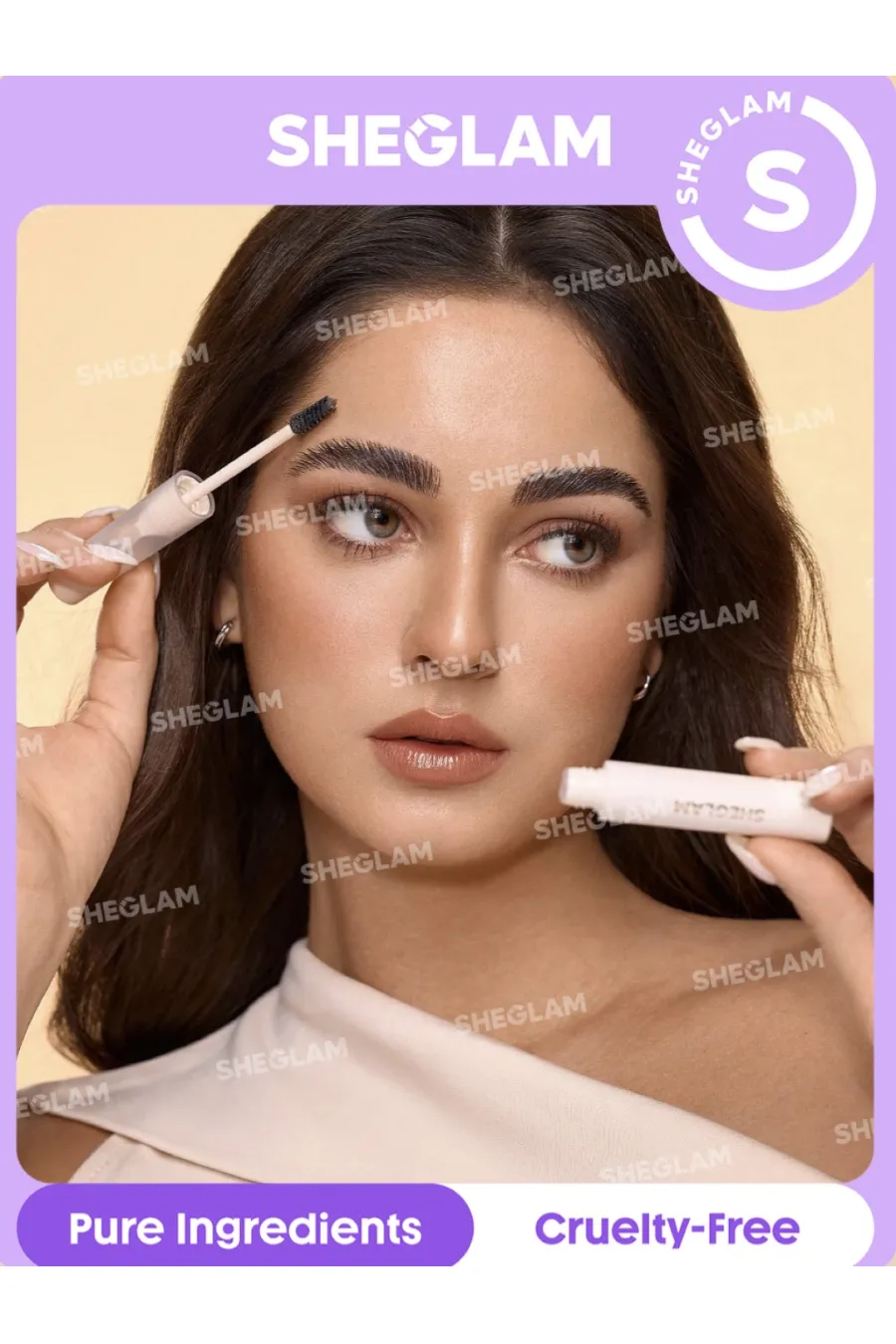 بافت ژلی شفاف با نمای طبیعی دارای برس برای مرتب کردن ابروها حالت دهنده و لیفت کننده ابروها ضد آب و ضد لک با ماندگاری طولانی مدت نرم و مرطوب کننده ابروها مناسب انواع پوست و ابرو شیگلم SHEGLAM ژل ابرو لیفت کننده قوی Save It Laminating Brow Gel Set