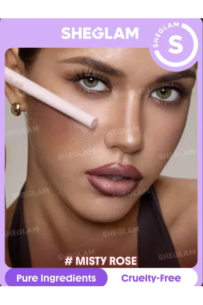 رنگ-گوشتی-قهوه‌ای-متناسب-با-رژلب-نود--صورتی-نود--کالباسی-و-گوشتی-وگان-و-فاقد-ترکیبات-مضر-بافت-نرم-و-فرمولاسیون-نوین-مات-با-ماندگاری-بالا-شیگلم-SHEGLAM-خط-لب-ضد-اب-Misty-Rose