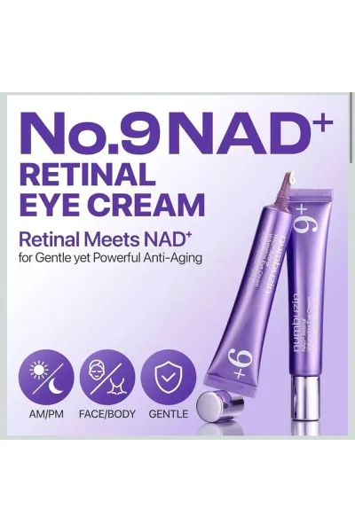 تکنولوژی جوانساز NAD+ (ترمیم DNA و احیای انرژی سلولی) رتینول کپسوله‌شده رفع گودی و پر کردن فضای زیرپوستی بافت سبک و زودجذب  سفت‌کنندگی و لیفتینگ  آبرسانی عمقی و پایدار  فرمولاسیون ضدالتهاب درمان هدفمند تیرگی و چروک‌های عمقی نامبوزین Numbuzin دور چشم ضد چروک و لیفتینگ
