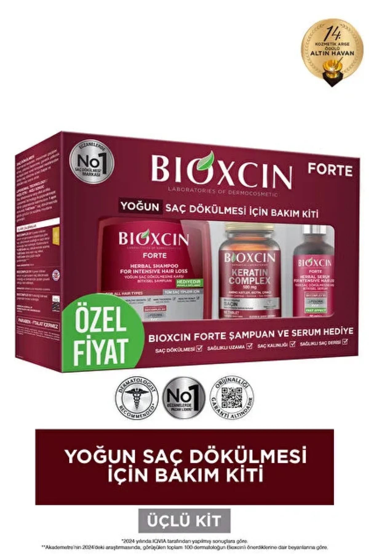 شامل شامپو سرم و قرص ۶۰ عددی ضد ریزش  بیوکسین BIOXCIN پک ۳ مرحله ای ضد ریزش مو