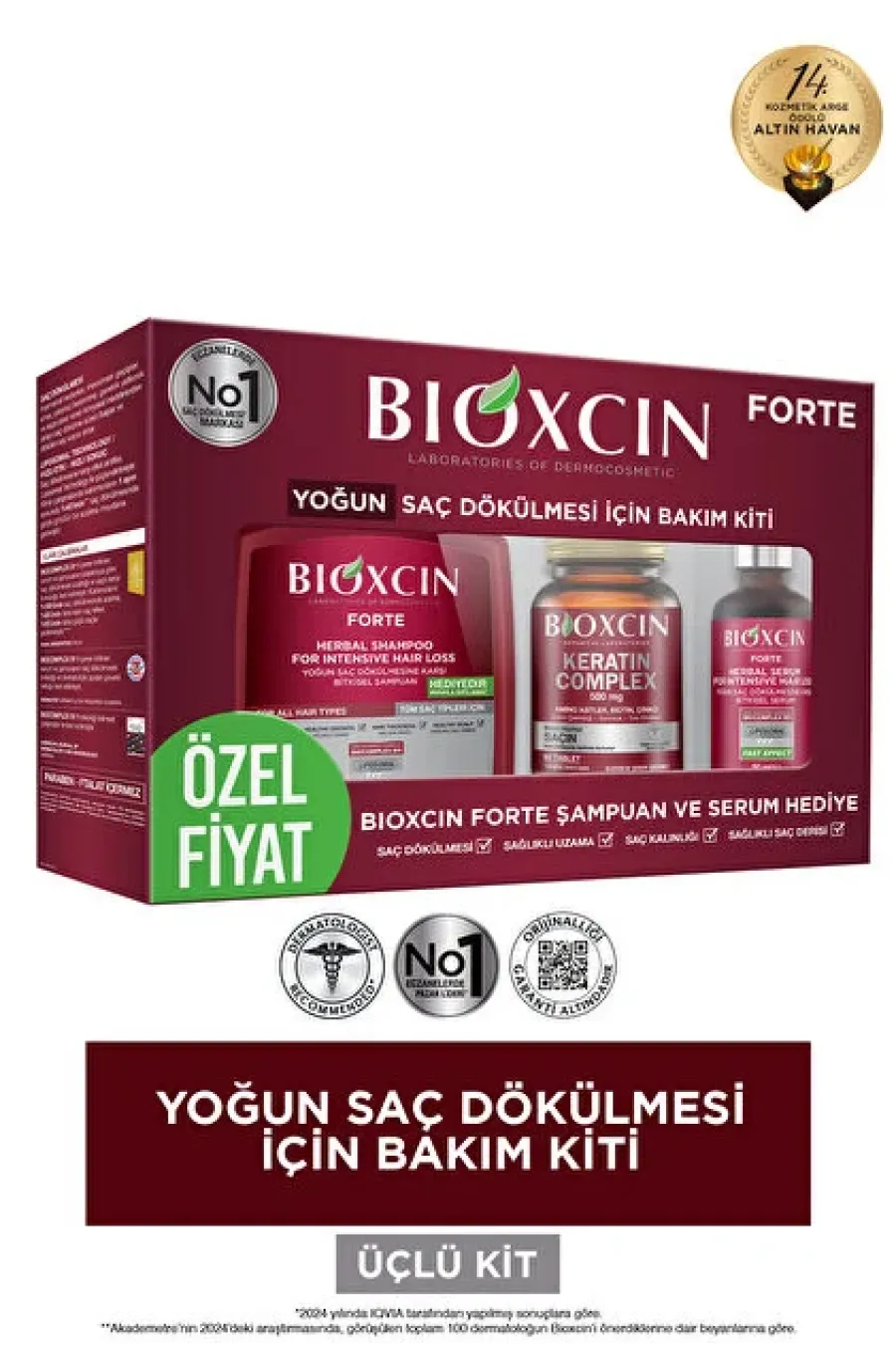 شامل شامپو سرم و قرص ۶۰ عددی ضد ریزش  بیوکسین BIOXCIN پک ۳ مرحله ای ضد ریزش مو