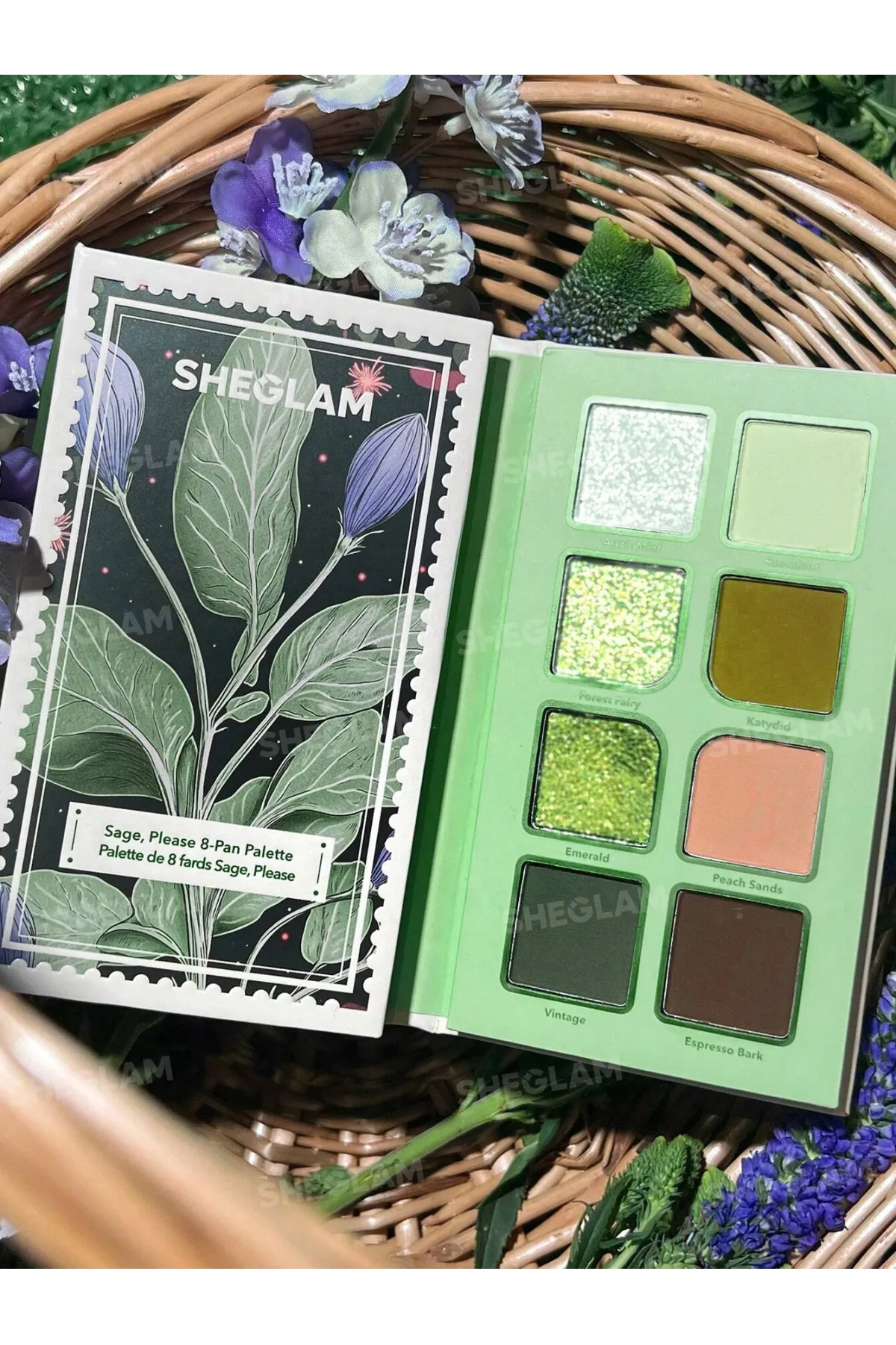 رنگبندی نود و کاربردی دارای 6 رنگ مات و 2 رنگ شاین مناسب برای استفاده روزمره و حرفه ای پیگمنت و رنگدهی فوق العاده ماندگاری بالا و عدم ریزش بسته بندی جذاب و زیبا شیگلم SHEGLAM پالت سایه 8 رنگ Sage