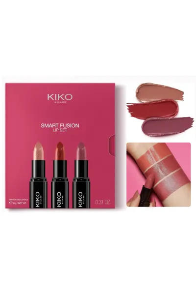 ست-جذاب-رژ-لب-از-برند-حرفه‌ای-KIKO-Milano-شامل-۳-عدد-رژ-لب-با-فینیش-براق-(Glossy-Finish)-بافت-نرم--کرمی-و-مرطوب‌کننده-که-لب‌ها-را-براق--لطیف-و-جذاب-نشان-می‌دهد-رنگ‌های-هماهنگ-و-کاربردی-برای-آرایش-روزانه--مهمانی-یا-استایل‌های-خاص-پوشش-یکنواخت-و-سبک-کیکو-KIKO-پک-رژ-لب-براق۳تایی‌-فول-سایز-Smart-Fusion-Lip-Set-02