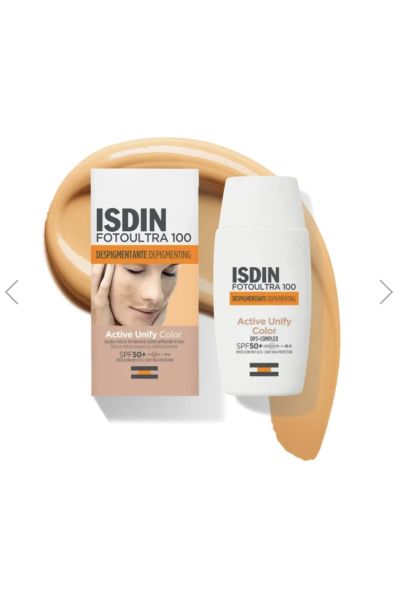 حاوی ترکیبات ضد لک برای کاهش لک‌های پوستی. حاوی SPF50+ برای محافظت از پوست در برابر اشعه‌های مضر آفتاب. تهیه شده از بهترین مواد اولیه ایجاد حس طراوت و شادابی در پوست مناسب برای استفاده روزانه محافظت کامل از پوست و کاهش لک‌های پوستی. پوشش رنگی ملایم برای جلوگیری از ایجاد لک. آبرسانی پوست با بافت سبک و جذب سریع. مناسب انواع پوست  مقاوم در برابر آب. ایزدین ISDIN کرم ضد آفتاب و ضد لک رنگی اکتیو یونیفای